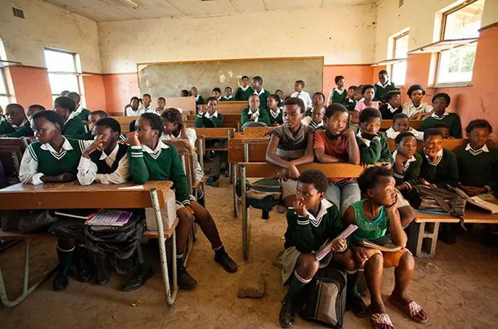Rural classroom without computers